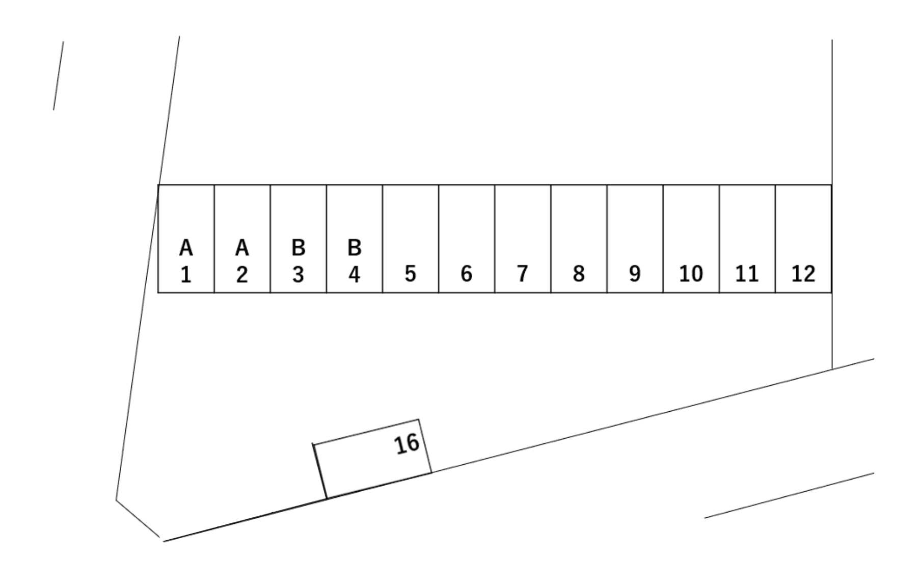 ソフィアST〔1〕パーキングの駐車配置図