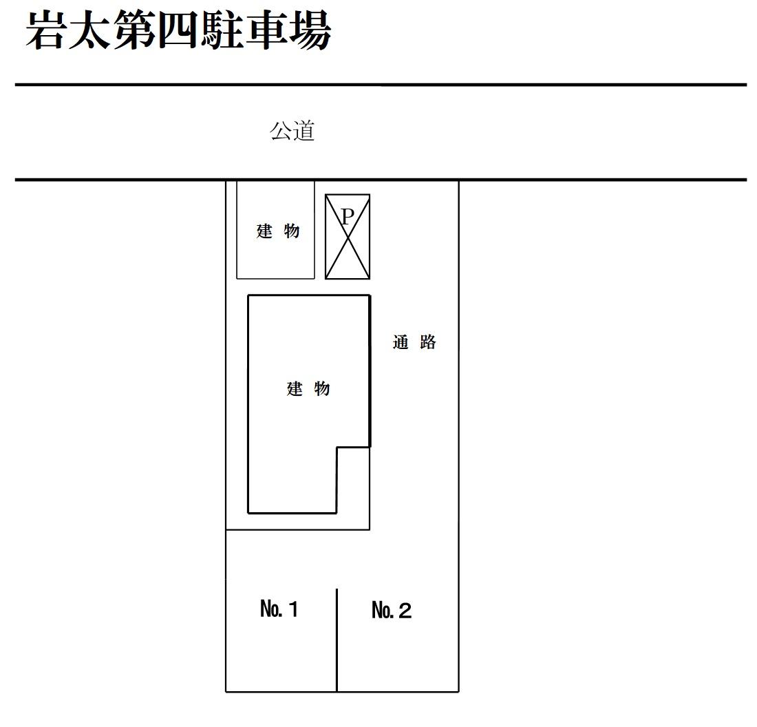 岩太第四駐車場の駐車配置図