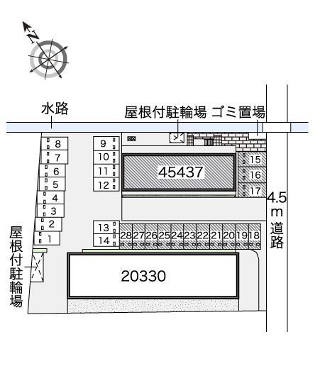 イーグル大里(45437)の駐車配置図