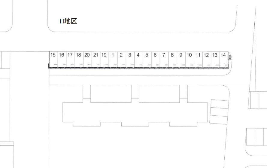 幸町_Ｈ地区の駐車配置図