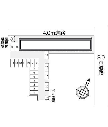 エスポアールかくだ(27202)の駐車配置図