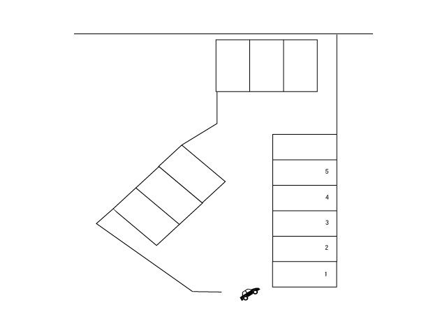 片野五丁目駐車場の駐車配置図