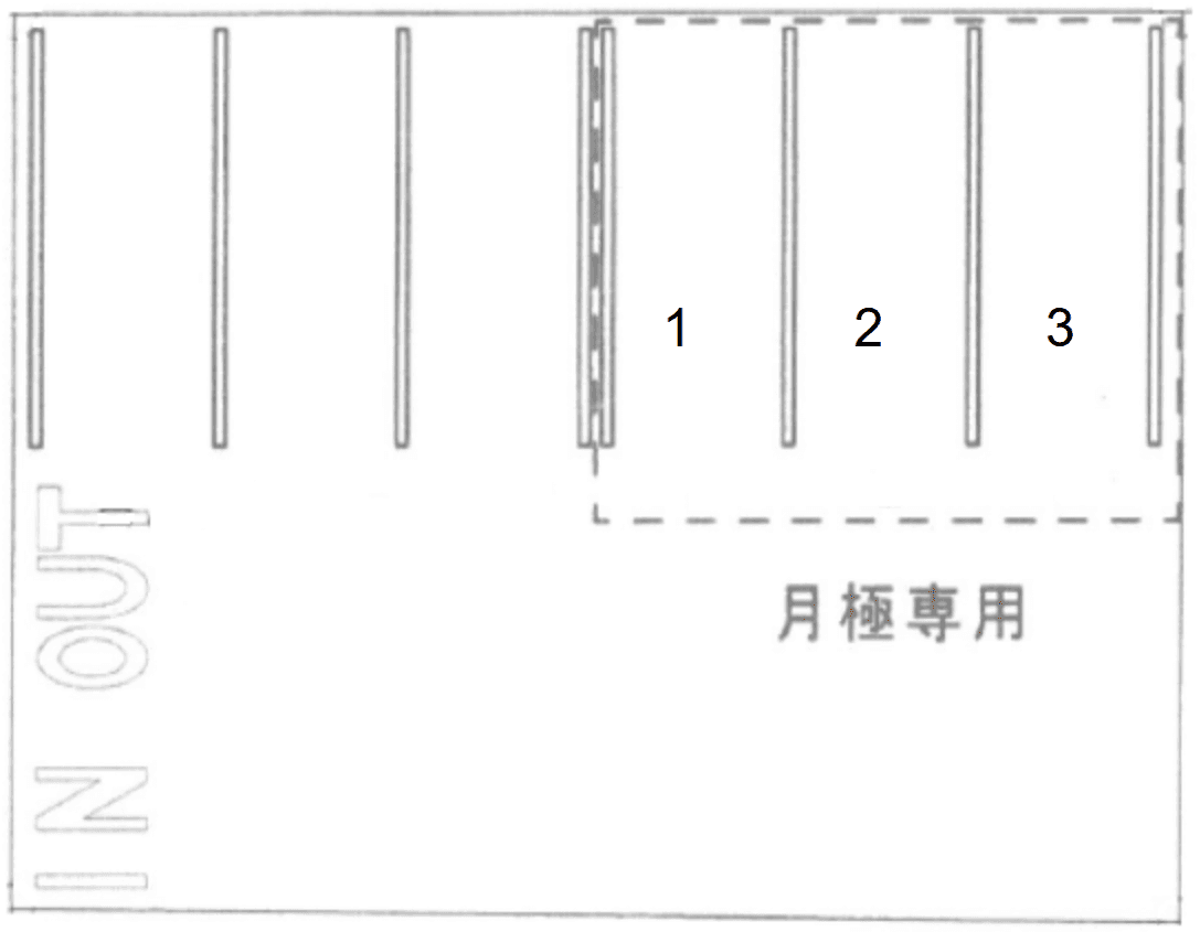パークネット札幌南１４西８の駐車配置図