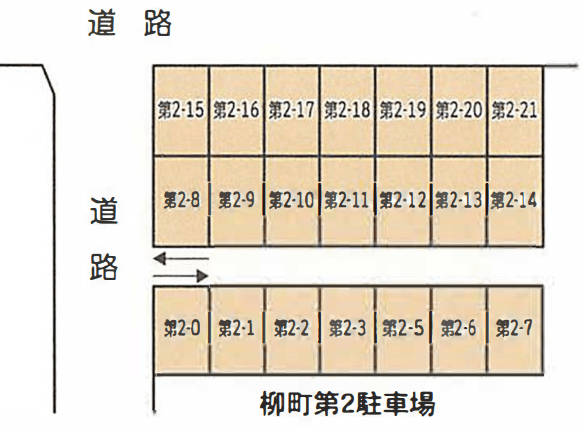 マルゴー柳町第2駐車場の駐車配置図