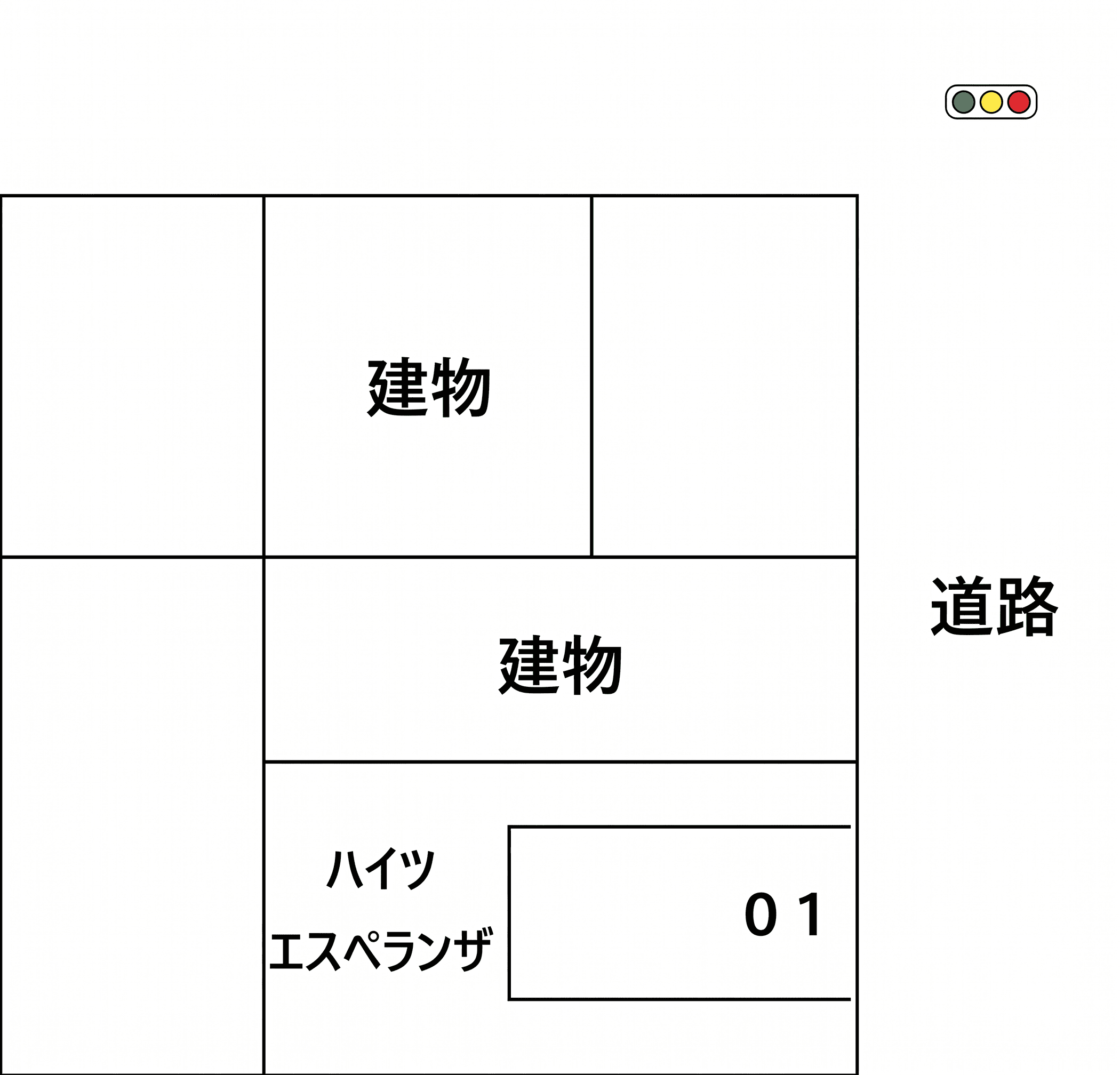 ハイツエスペランザの駐車配置図