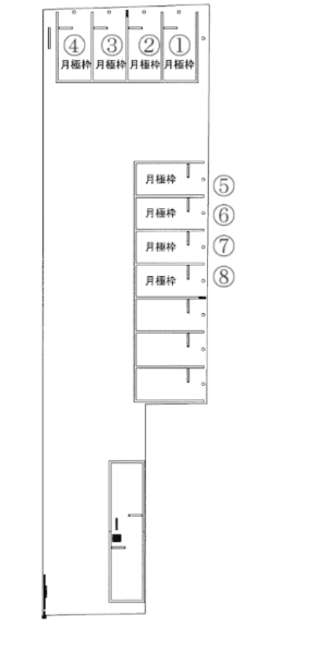 近鉄筒井駅前の駐車配置図
