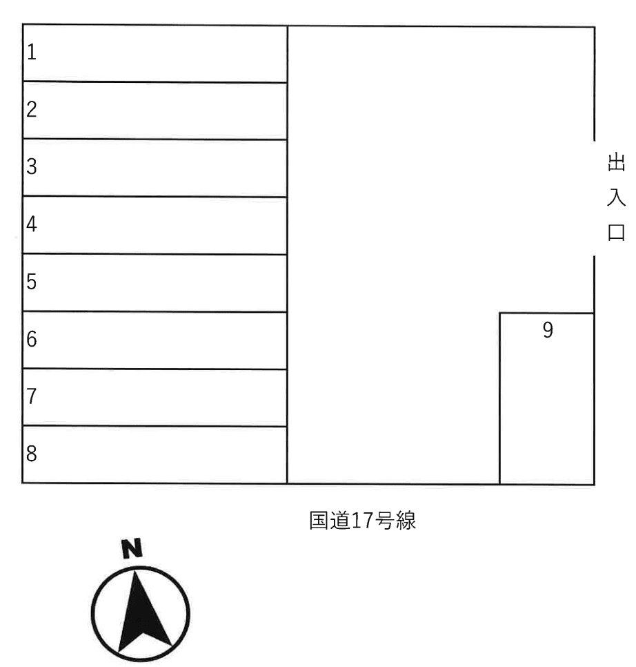 山本パーキングの駐車配置図