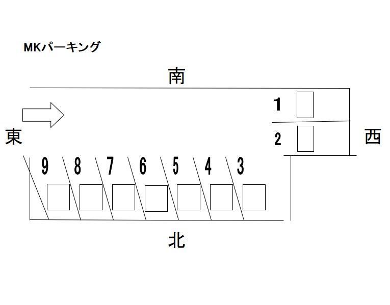 ＭＫパーキングの駐車配置図