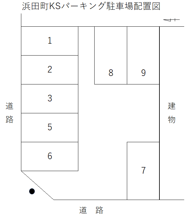 浜田町ＫＳパーキングの駐車配置図