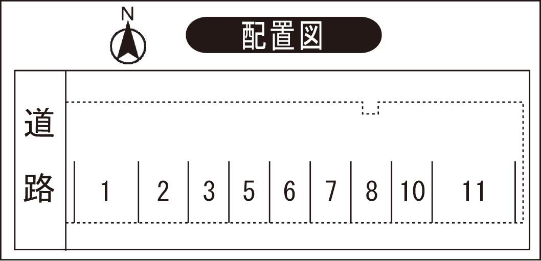 二の宮2丁目Eパーキングの駐車配置図
