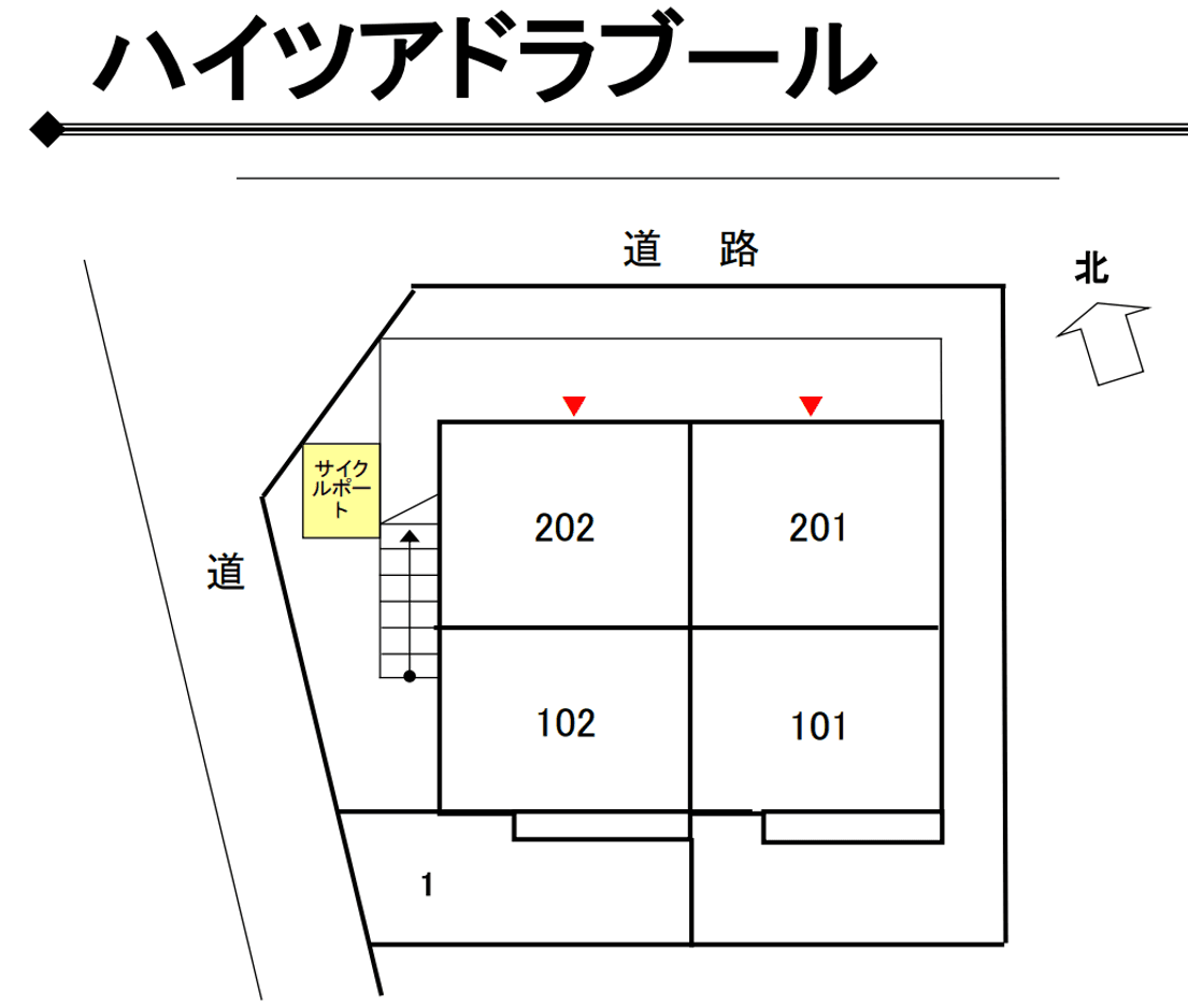 ハイツアドラブールの駐車配置図