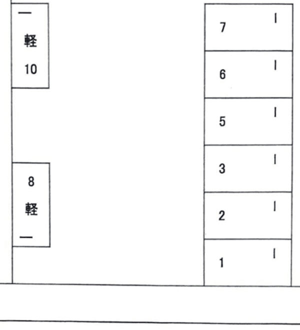 戸水東パーキングの駐車配置図
