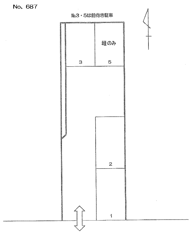 ６８７の駐車配置図