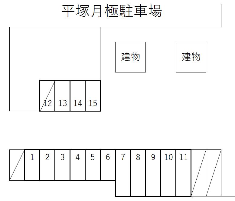 平塚月極駐車場の駐車配置図