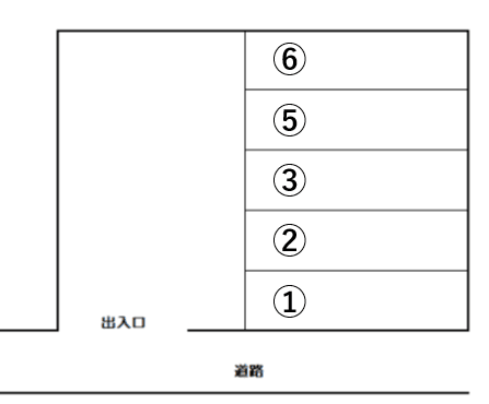 青木駐車場の駐車配置図
