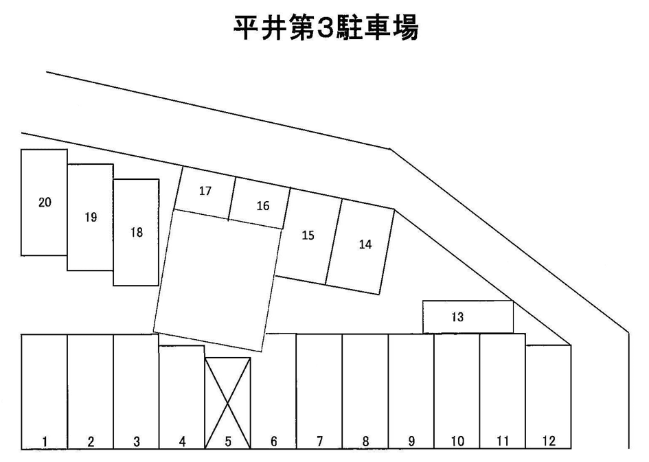 平井第３パーキングの駐車配置図