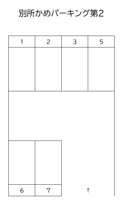 別所かめパーキング第2の駐車配置図