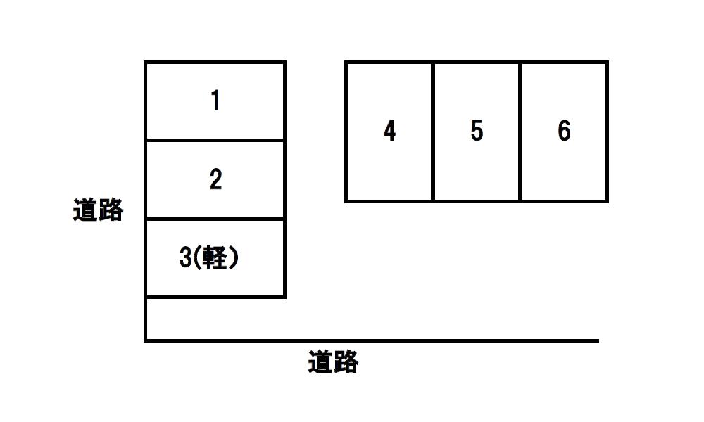 北町Ｎ駐車場の駐車配置図