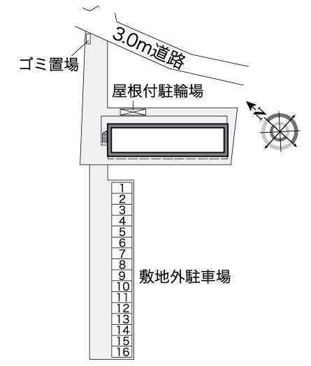 ノーブルイン関園(26280)の駐車配置図