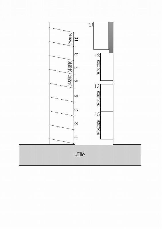 栄光月極駐車場の駐車配置図