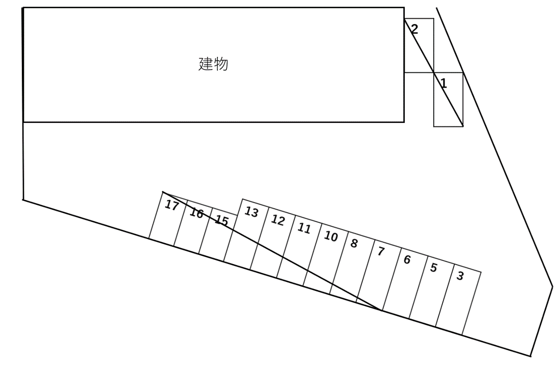 Ａｐｐｌａｕｓｅ別駐車場の駐車配置図