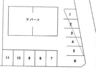 ミキハイツ駐車場の駐車配置図