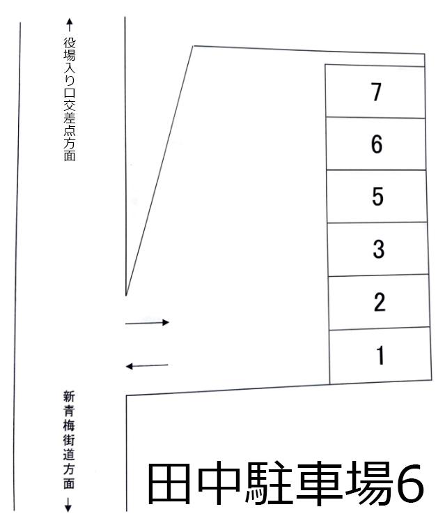 田中駐車場の駐車配置図