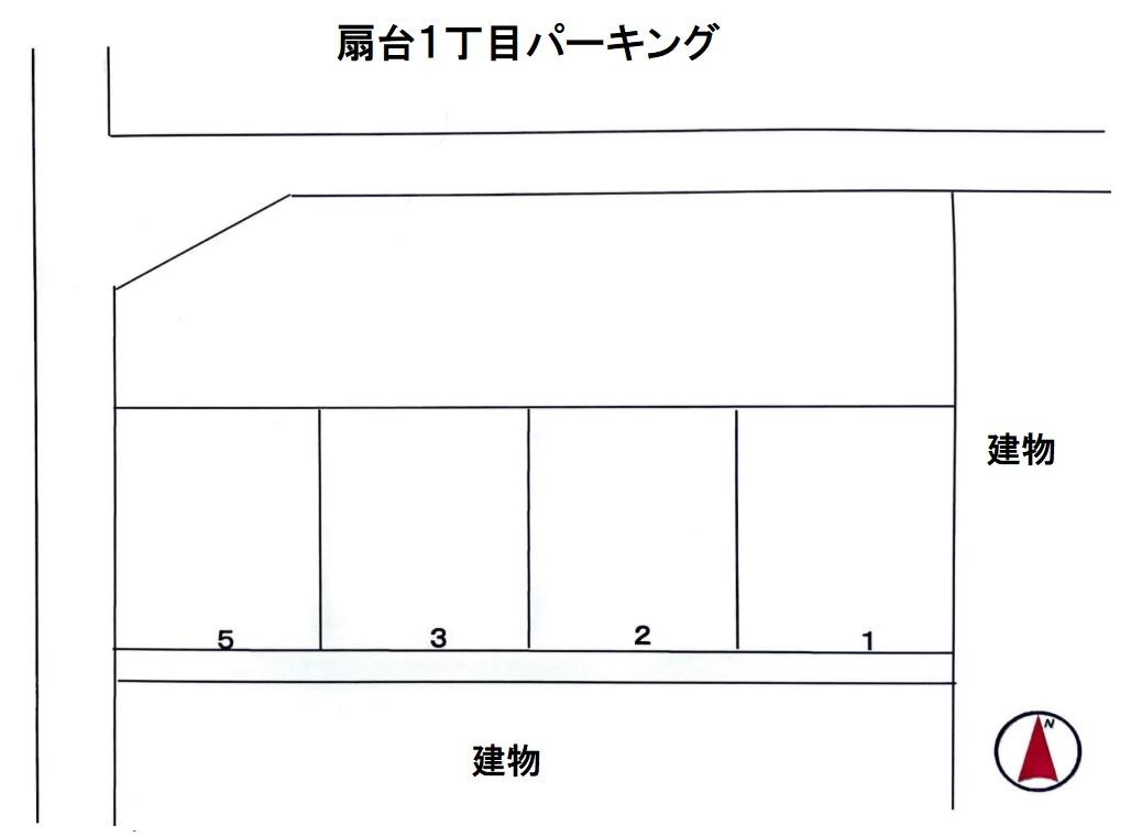 扇台１丁目パーキングの駐車配置図