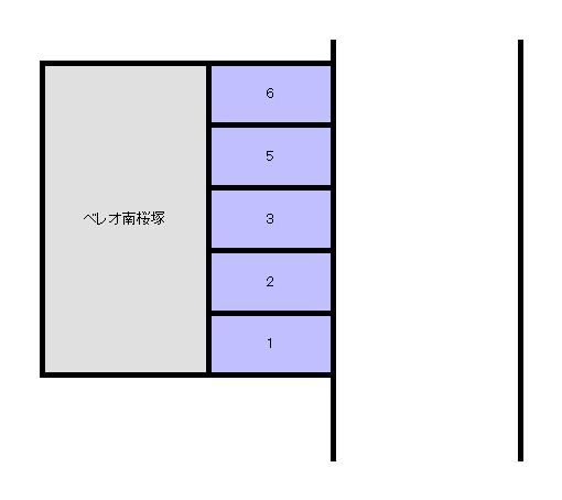 ベレオ南桜塚の駐車配置図