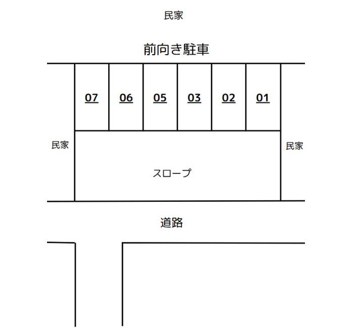 西平井1丁目駐車場の駐車配置図