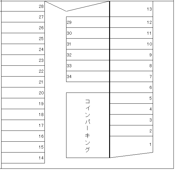 西新井本町4丁目駐車場の駐車配置図