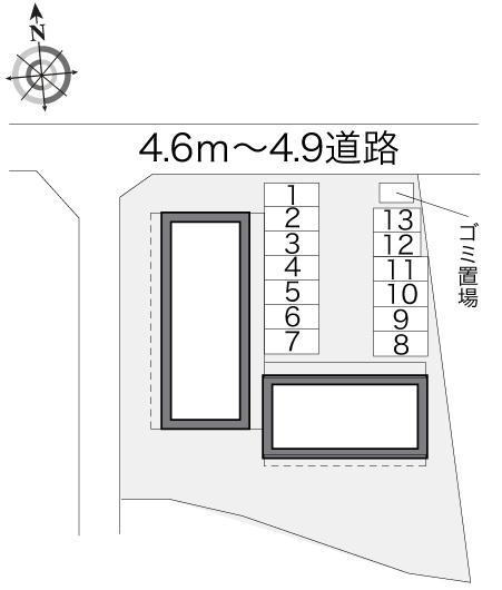 ラフォーレ二日市(11490)の駐車配置図