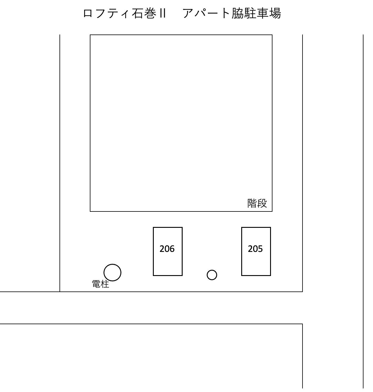 ロフティ石巻Ⅱの駐車配置図