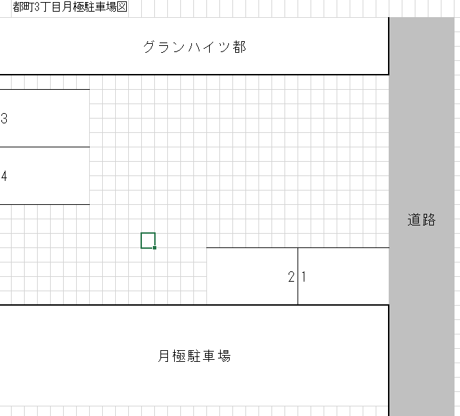 都町3丁目駐車場の駐車配置図