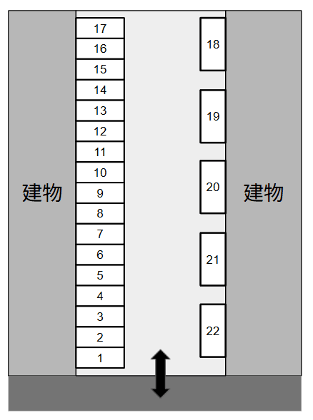 わかば園駐車場の駐車配置図
