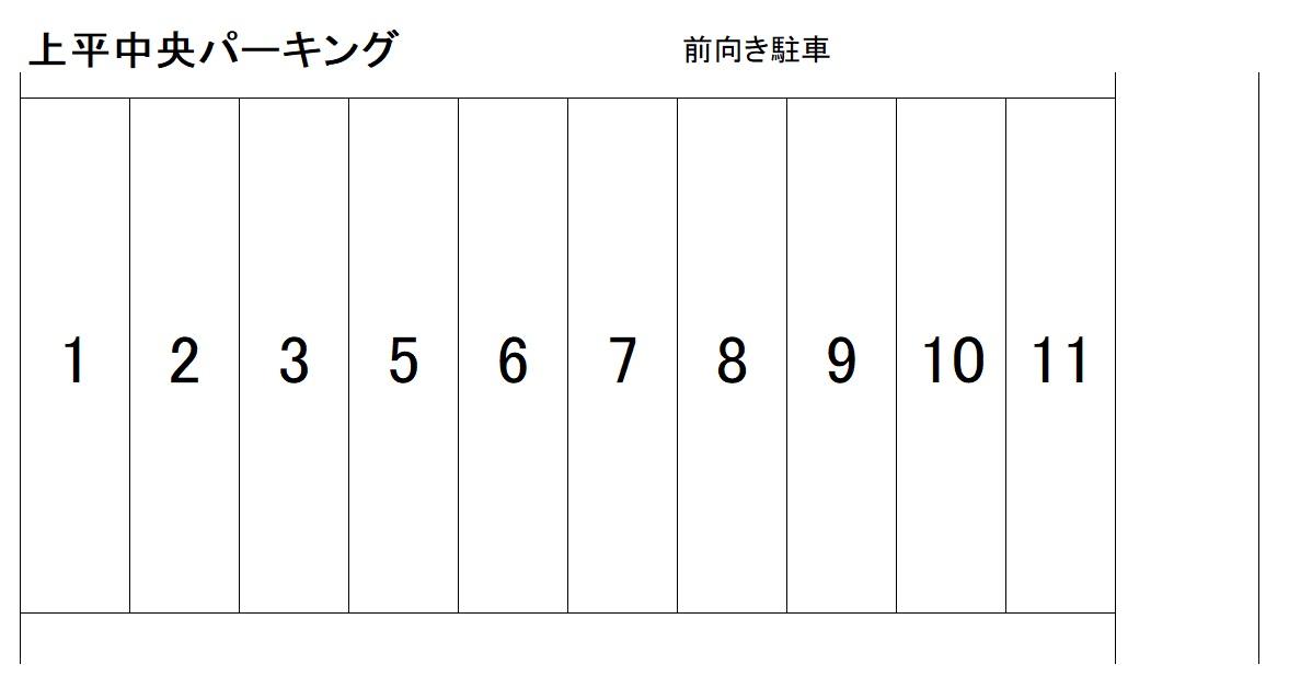 上平中央パーキングの駐車配置図