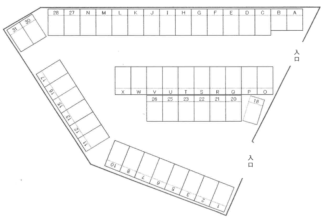 和泉鳥取　深江駐車場の駐車配置図