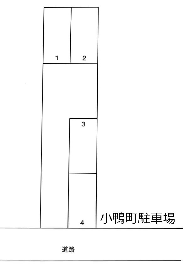 小鴨町駐車場の駐車配置図
