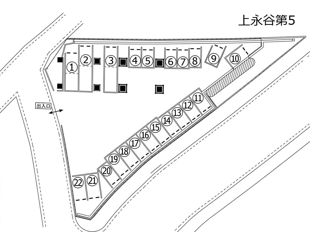 【TD】上永谷第5駐車場の駐車配置図