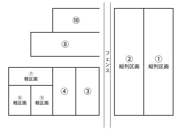 松橋第二駐車場の駐車配置図