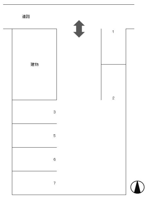 清水二丁目駐車場の駐車配置図