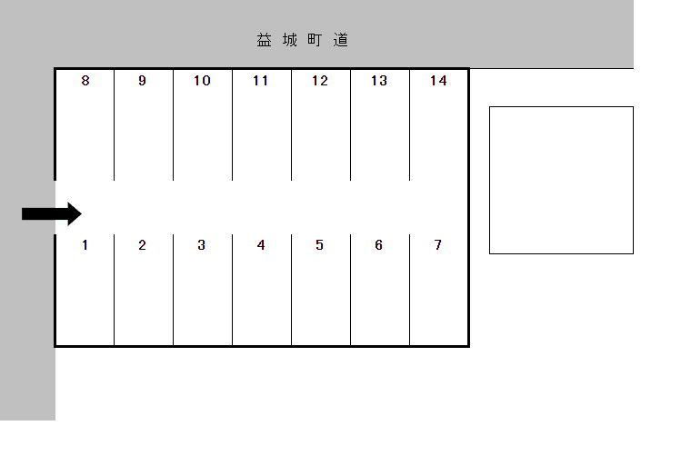 惣領駐車場の駐車配置図
