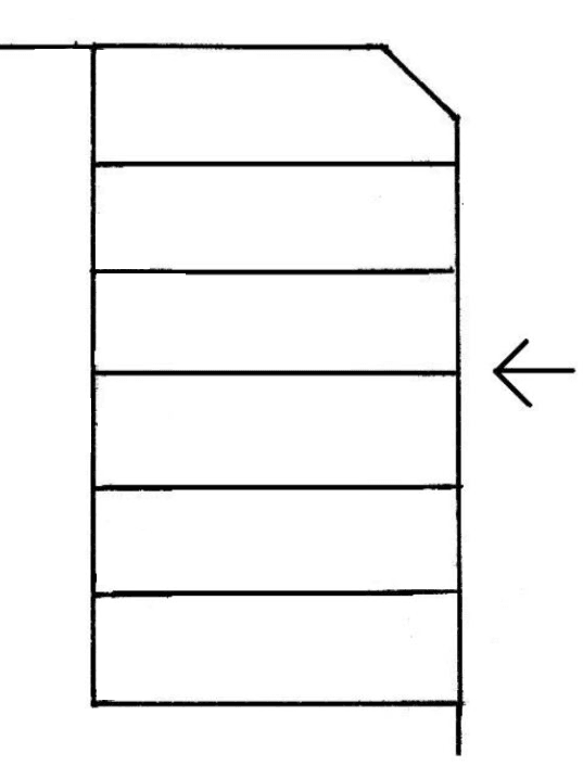 城南ガレージの駐車配置図