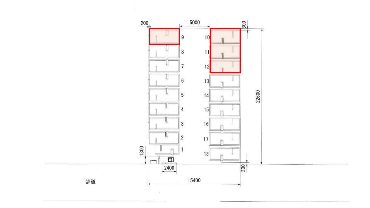 はなみずき通駅前第１の駐車配置図