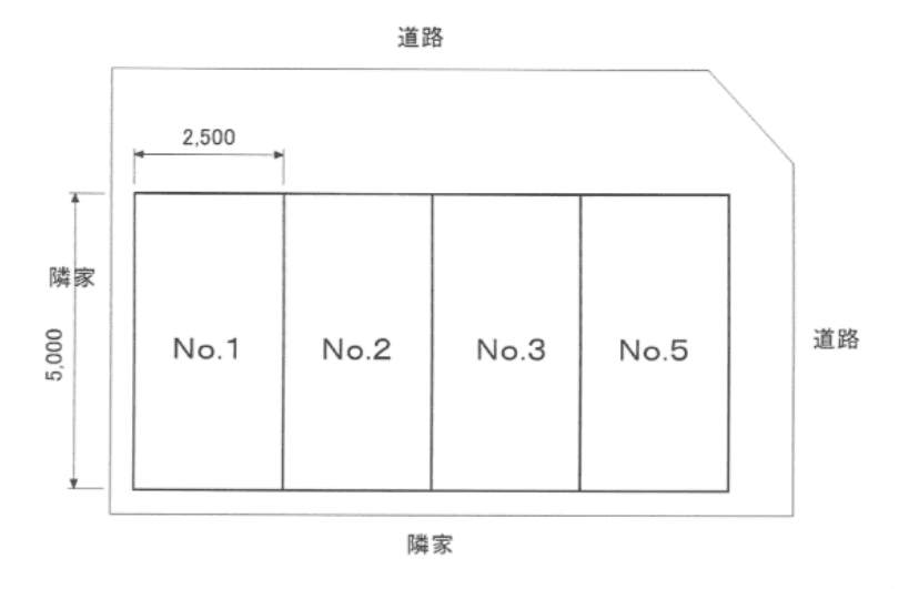 花園二丁目駐車場の駐車配置図