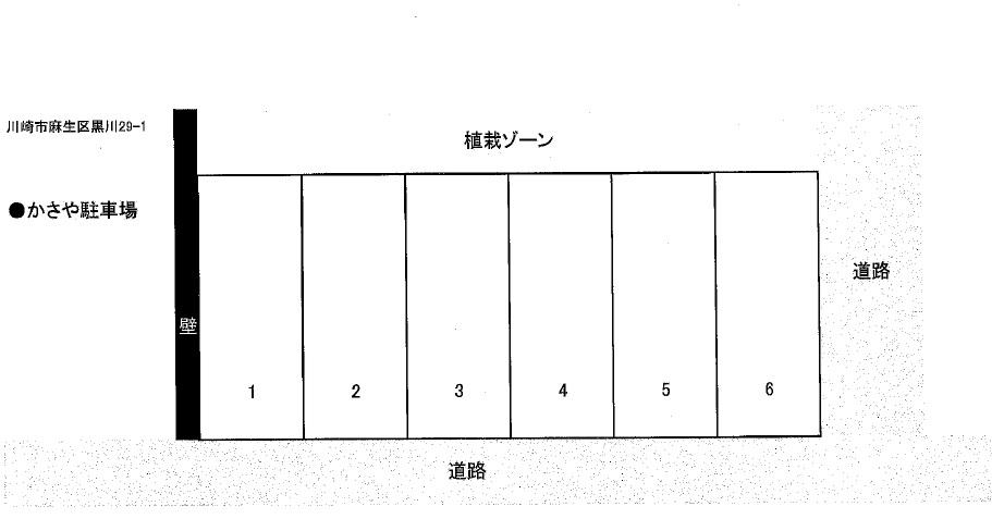 かさや駐車場の駐車配置図