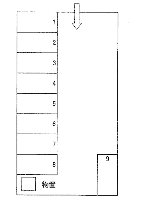 パーク本郷町６の駐車配置図