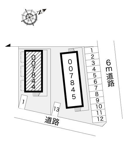 大巻Ａ(7844)の駐車配置図