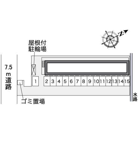 α　Ⅱ(37833)の駐車配置図