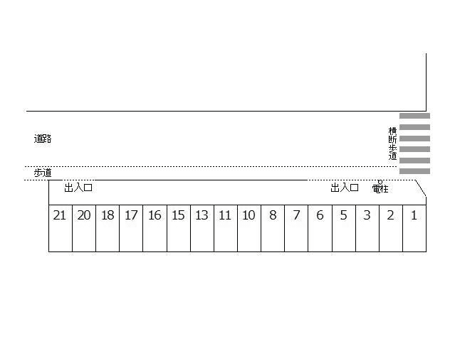 杜陵パーキングの駐車配置図